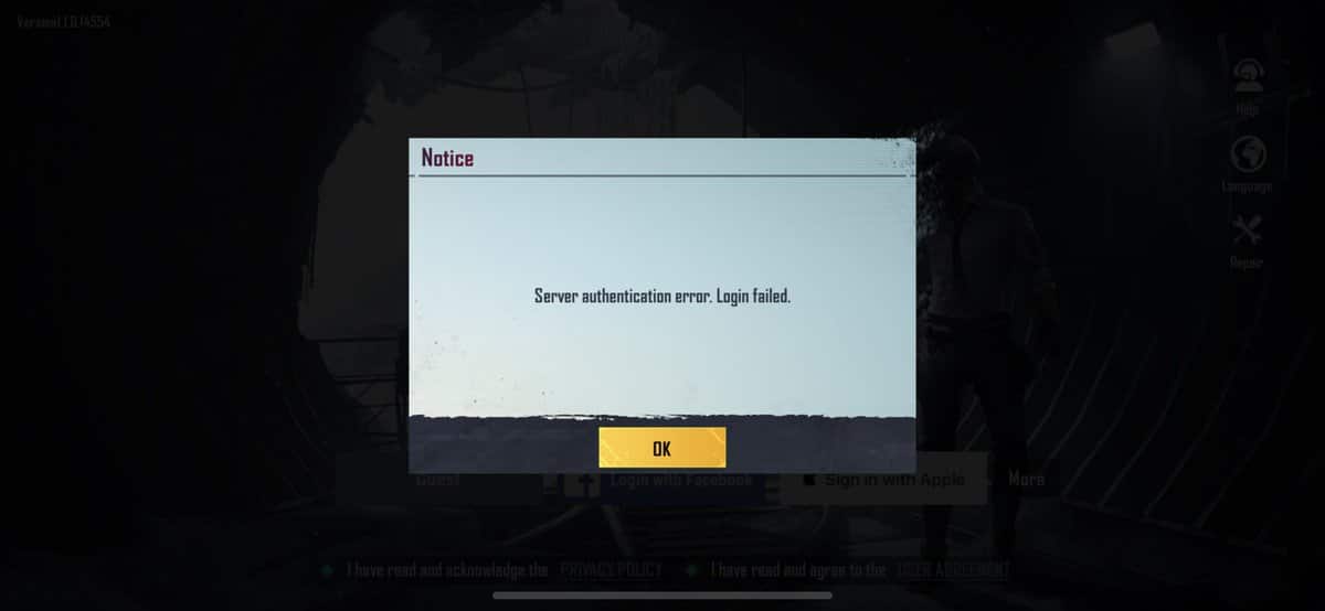 Cara Mengatasi Kesalahan Otentikasi Server PUBG 2 Server Authentication Error Login Failed PUBG Mobile