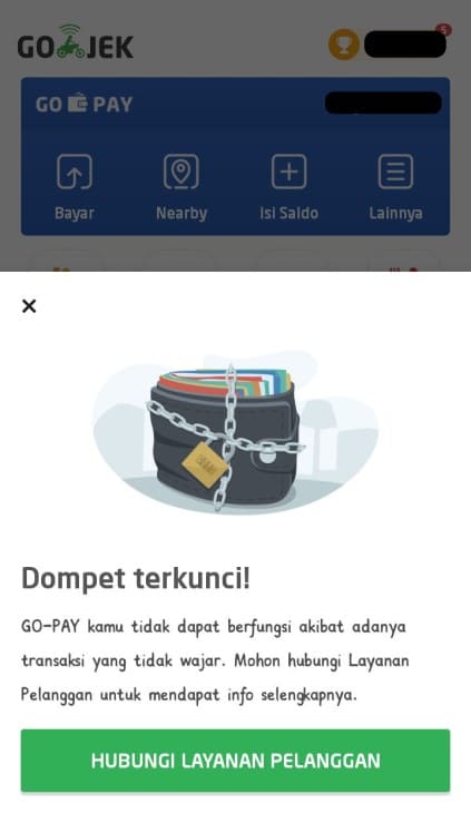 Cara Mengatasi Dompet Gopay diblokir