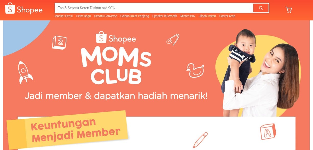 Cara Daftar Shopee Moms Club