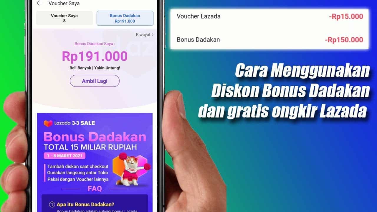 Cara Menggunakan Bonus Dadakan Lazada