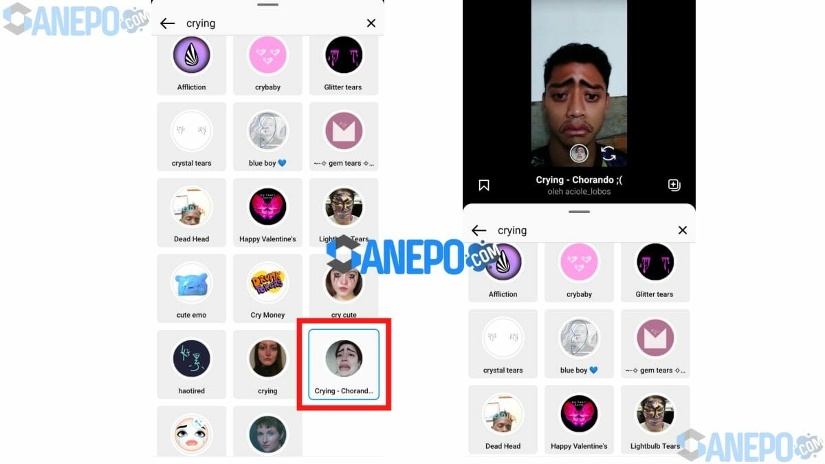 Filter sedih yang lagi viral
