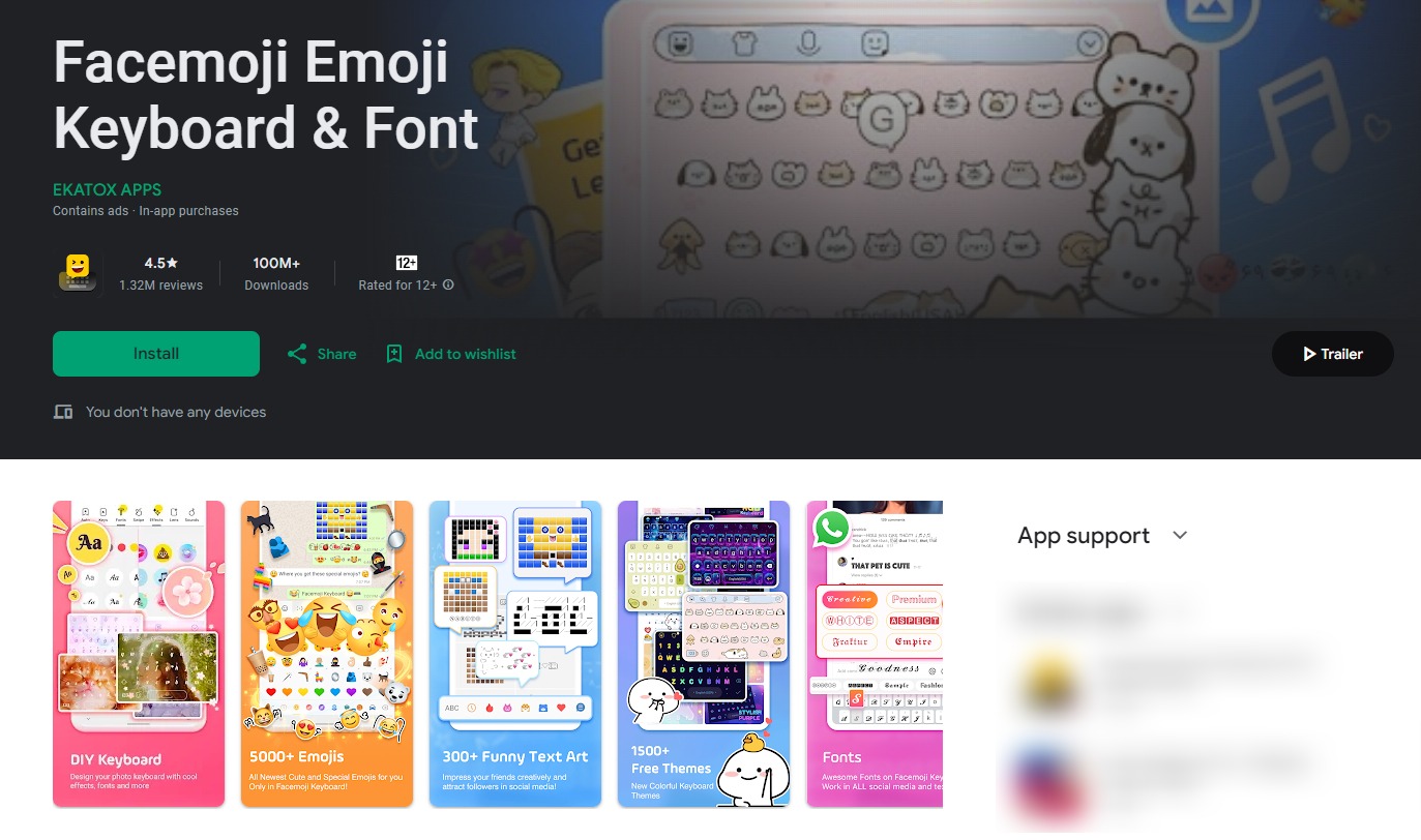 Facemoji Emoji Keyboard & Fonts
