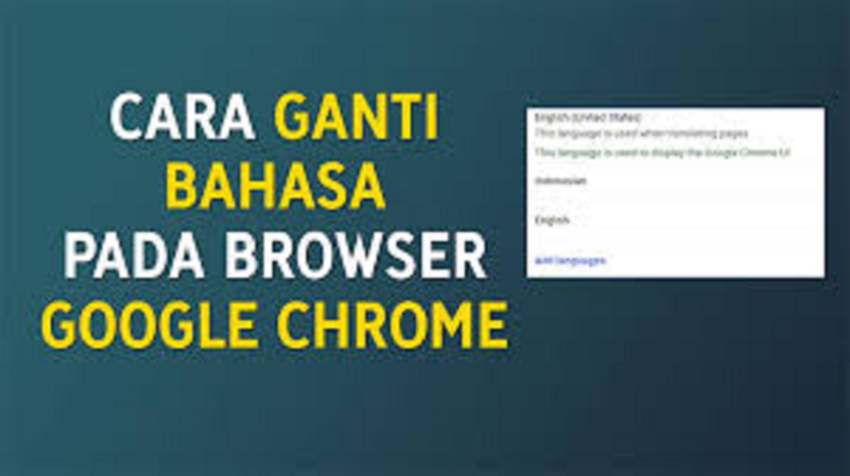 Cara ganti bahasa di Chrome.