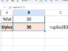 Cara Menggunakan Rumus UPLUS di Spreadsheet, Menampilkan Nilai yang Sama