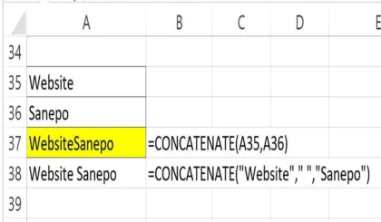 Cara Menggunakan Rumus CONCATENATE di Excel, Menggabungkan Beberapa String Teks Menjadi 1 String Teks