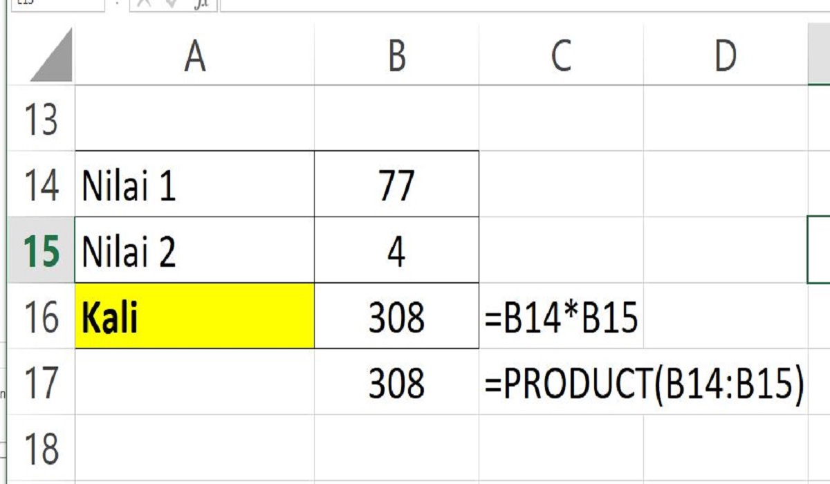 Rumus Perkalian di Excel, Begini Cara Menggunakannya!