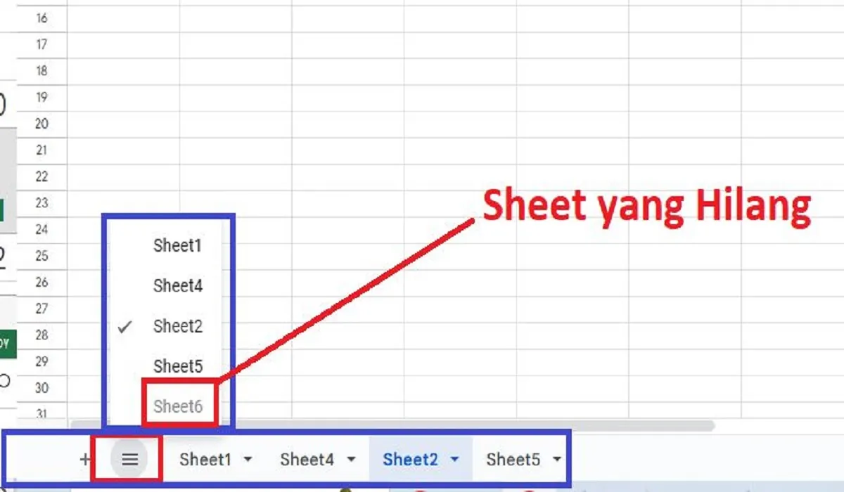 Cara Memunculkan Sheet di Spreadsheet yang Hilang