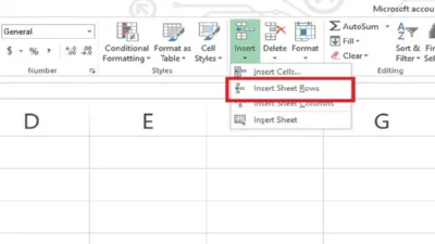 Menambahkan row di Excel